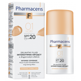 PHARMACERIS F COVERAGE-CORRECTION 01 IVORY DELIKATNY FLUID INTENSYWNIE KRYJĄCY SPF 20 30 ML